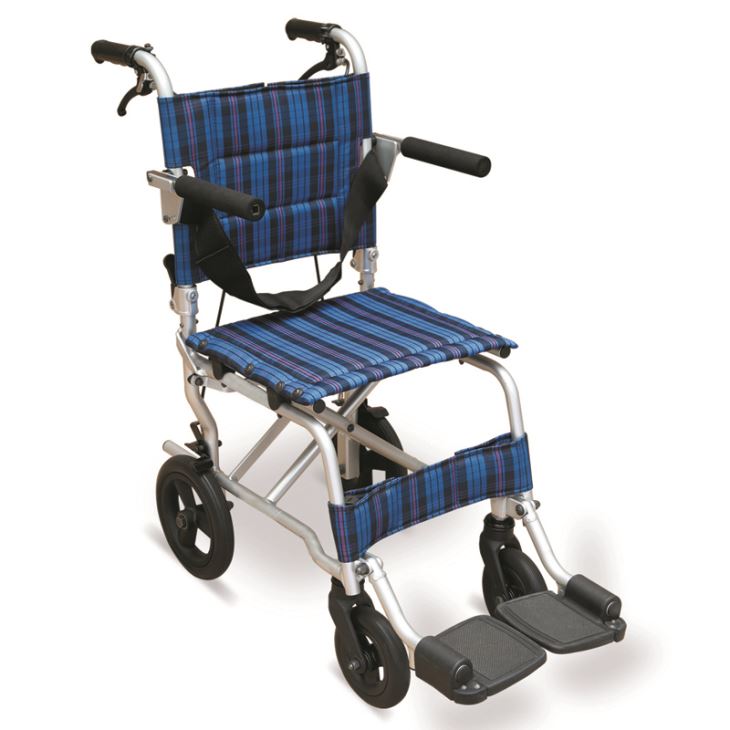 17 lbs. Ultralight Child Transport Wheelchair With Flip Back Armrests, Flip Up Footrests & PU Casters