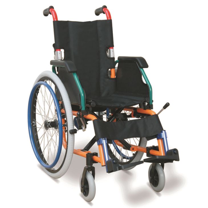 Lightweight Child Wheelchair With Flip Back Armrests, Adjustable Footrests & Drop Back Handles