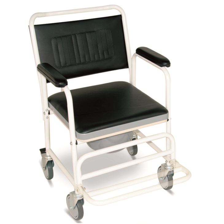 Commode Wheelchair With Foldable Footrest