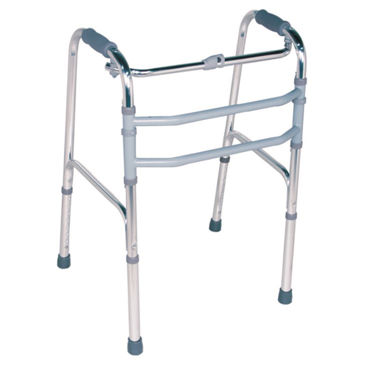 Button Folding Walker With & Height Adjustable