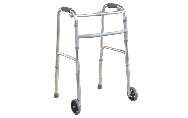 walkers with seats and wheels Button Folding Walker With 5