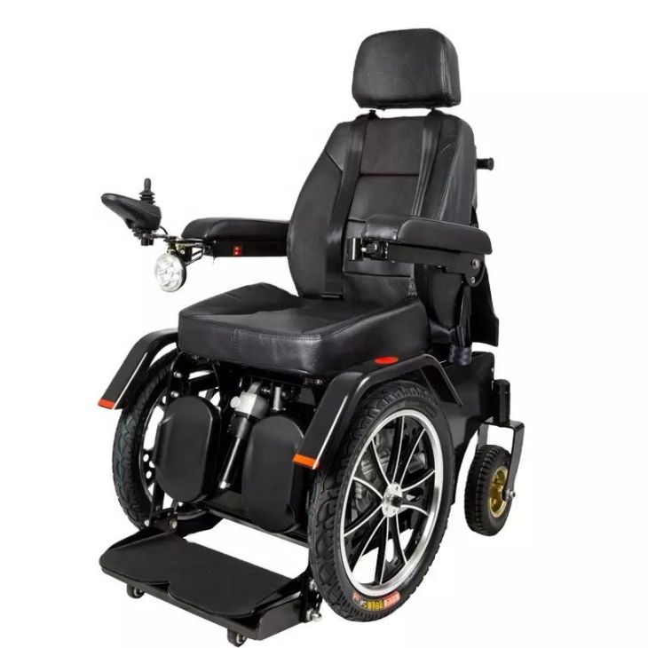 Electric Standing Wheelchair Durable Brushless Motor Disabled Wheelchair