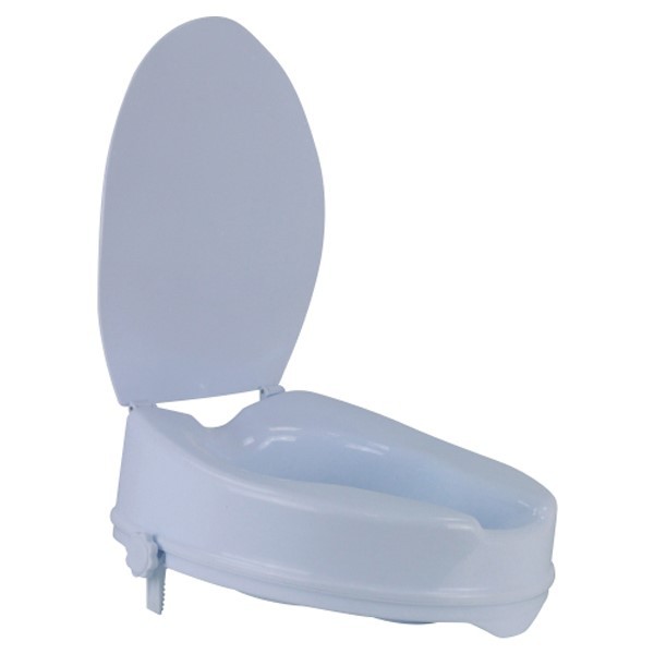 Different Height Plastic Home Elevated Raised Toilet Seat With Cover
