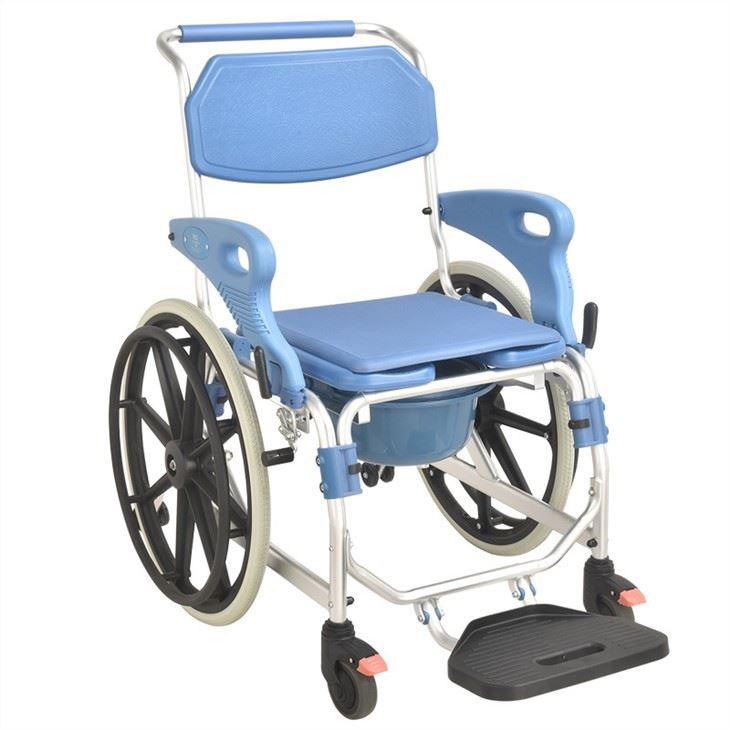 Reinforced Wheeled Shower Commode Chair