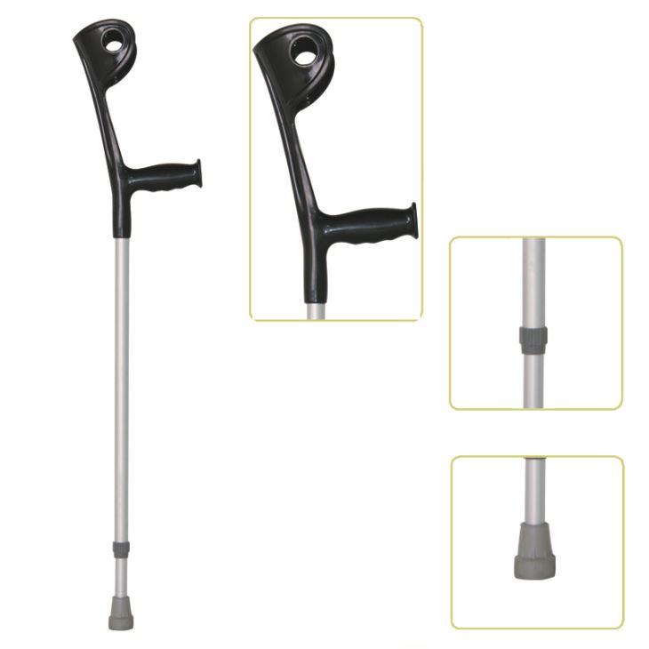 heavy duty forearm crutches Height Adjustable Lightweight Walking Forearm Crutch With Comfortable Handgrip, Black