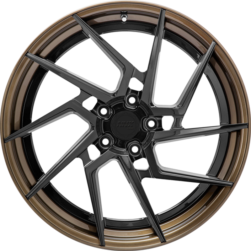 Gloss black and machine face 3PC forged wheels 20 inch alloy car wheels