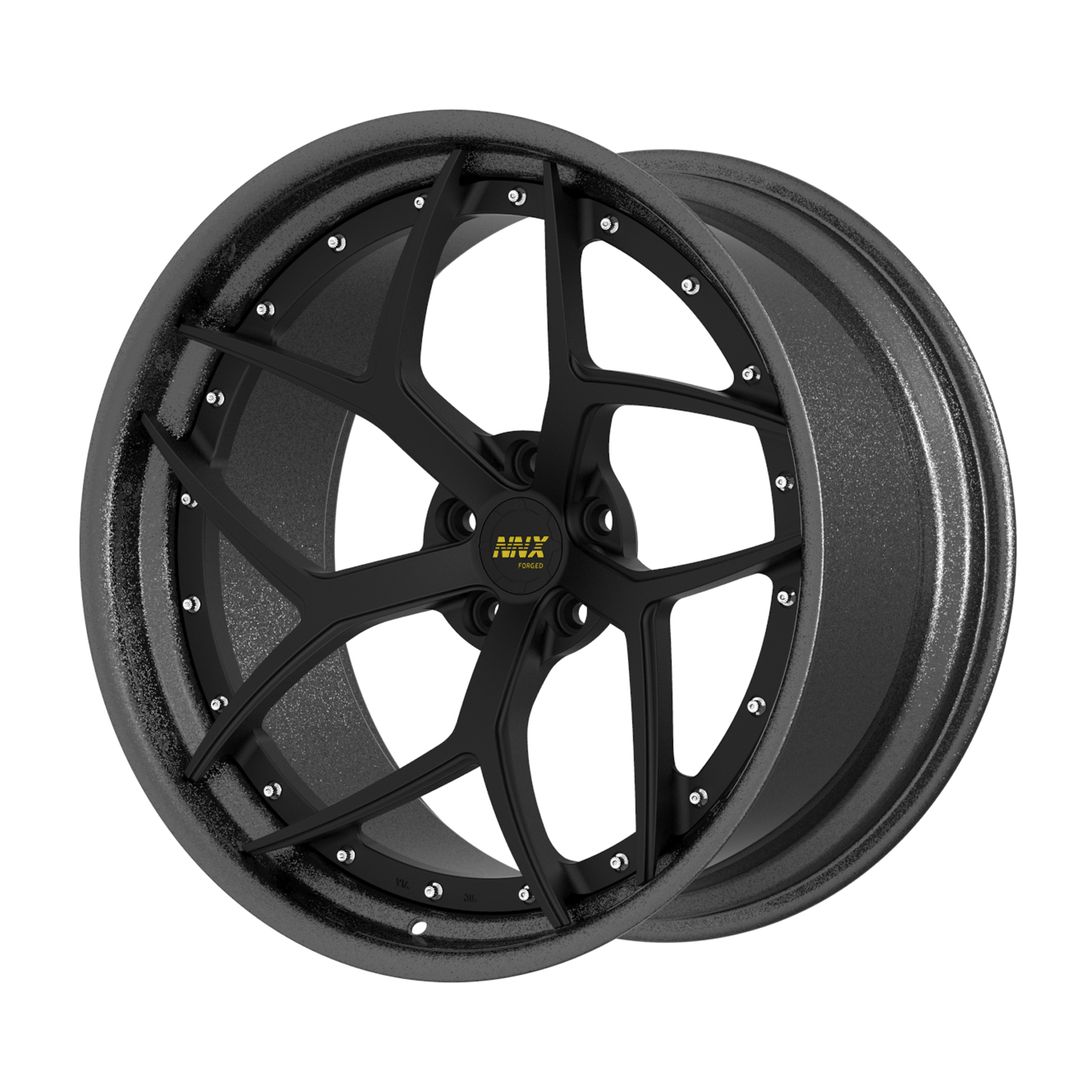 NNX-S123   16 17 18  19 20 Inch New Designs Aluminum Alloy Car Wheel Rims 5 Hole 6 Hole 8 Hole 2 piece forged Wheels