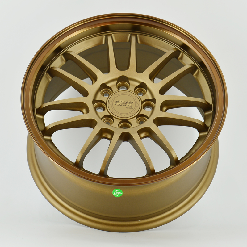 Wholesale car wheels 18 inch bronze painted 4x100 Machined-faced  aluminum casting car wheels
