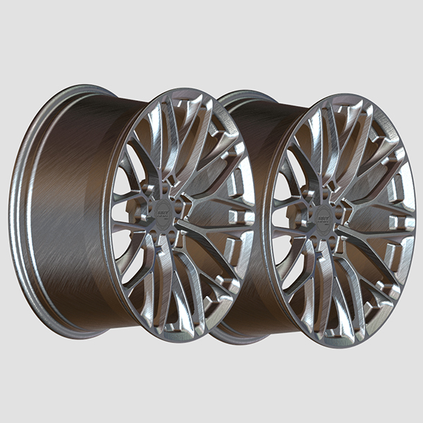 NNX-D06   Customized 1-piece super deep concave brushed bronze polished lip forged wheels