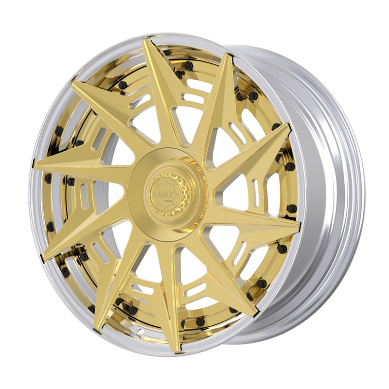 NNX-S80   18 to 22 inch deep concave chrome 2 piece light weight forged wheels