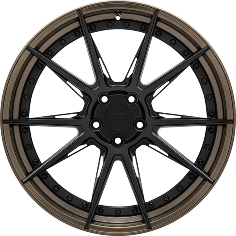 18-24 Inch Hot Sale 5X112/114.3/120/130 Custom 2-Pieces Staggered Matte Black Concave Forged Car Wheels Alloy rims