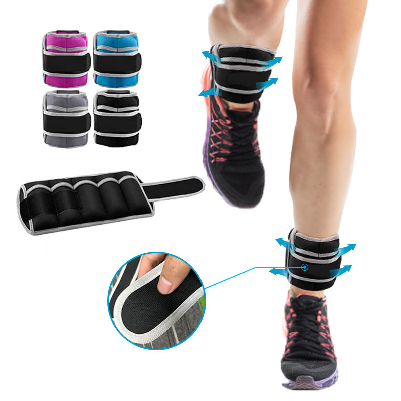 Adjustable Leg Weights Strength Training Ankle Weights for Walking Running Gym Fitness Workout 2 Pack