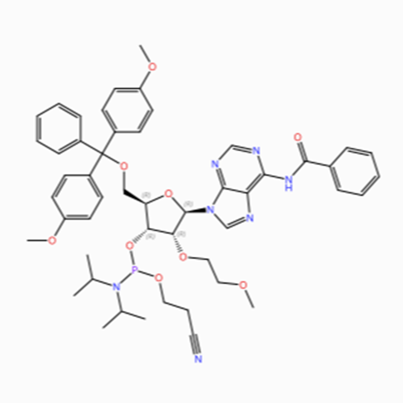 C50H58N7O9P Adenosine, N-benzoyl-5′ -O- [bis(4-methoxyphenyl)phenylmethyl]-2′ - O-(2-methoxyethyl)-, 3′ - [2-cyanoethyl N,N-bis(1-methylethyl) phosphoramidite] (ACI)