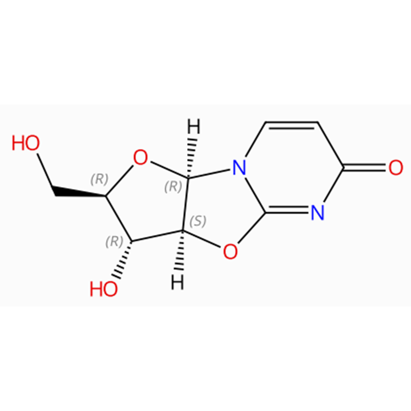 C9H10N2O5 6H-Furo[2′,3′:4,5]oxazolo[3,2-a]pyrimidin-6-one, 2,3,3a,9a-tetrah ydro-3-hydroxy-2-(hydroxymethyl)-, (2R,3 R,3aS,9aR)- (9CI, ACI)