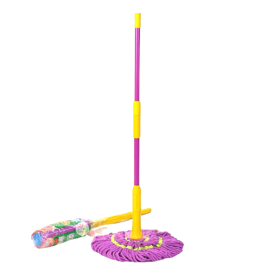 Microfiber Twist Mop with Telescopic Adjustable Perfect for Cleaning Hardwood, Laminate, Tiles | Extendable Stainless Steel Handle, Retracts for Easy Storage, 