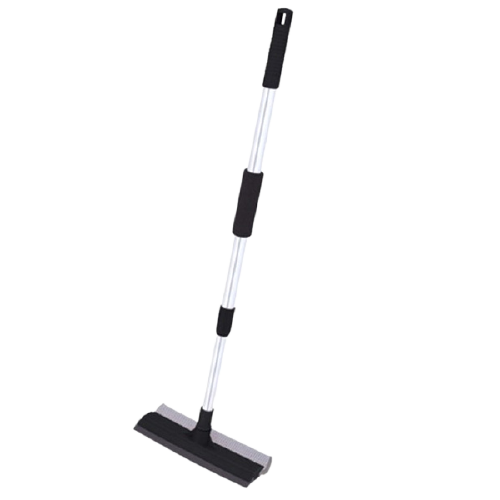 Guay Clean Window Glass Squeegee Wiper and Scrubber - Dual Side Blade Rubber and Sponge - Telescopic Long and Short Pole - for Glass Door Window Windshield