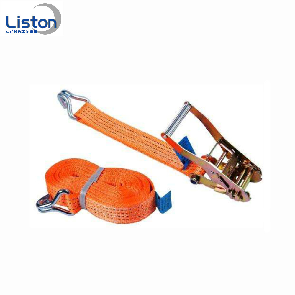 High quality ratchet straps 2ton x 10m tie down strap cargo lashing with hooks