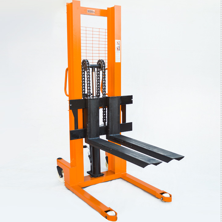 3000KG manual mini forklift stacker hydraulic stacker price hydraulic lifter  