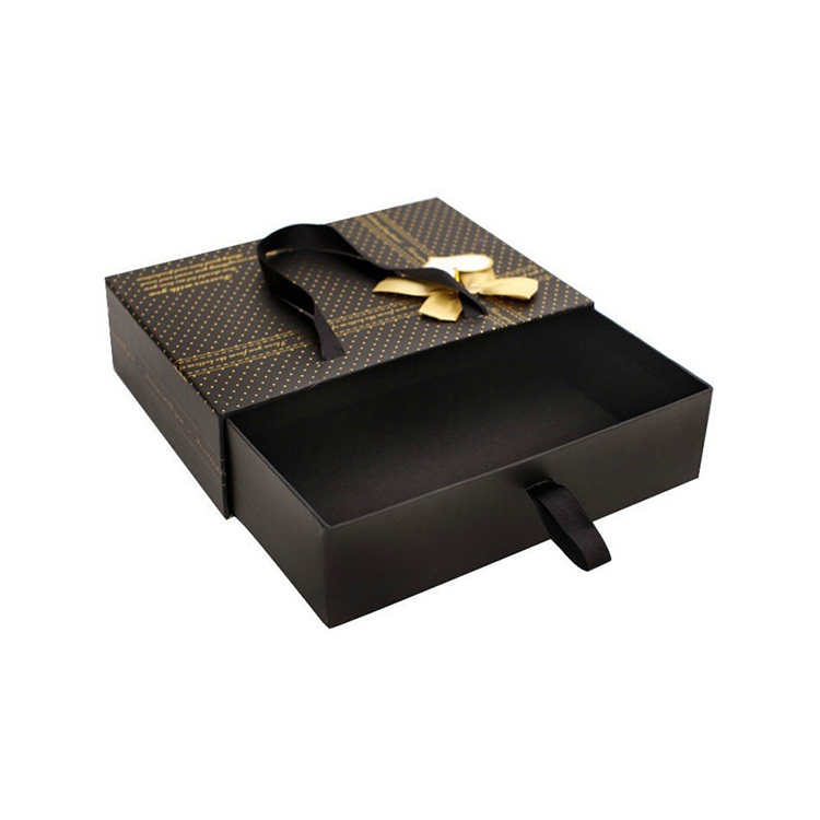 Recycle luxury packing paper gift box rigid fashion drawer box