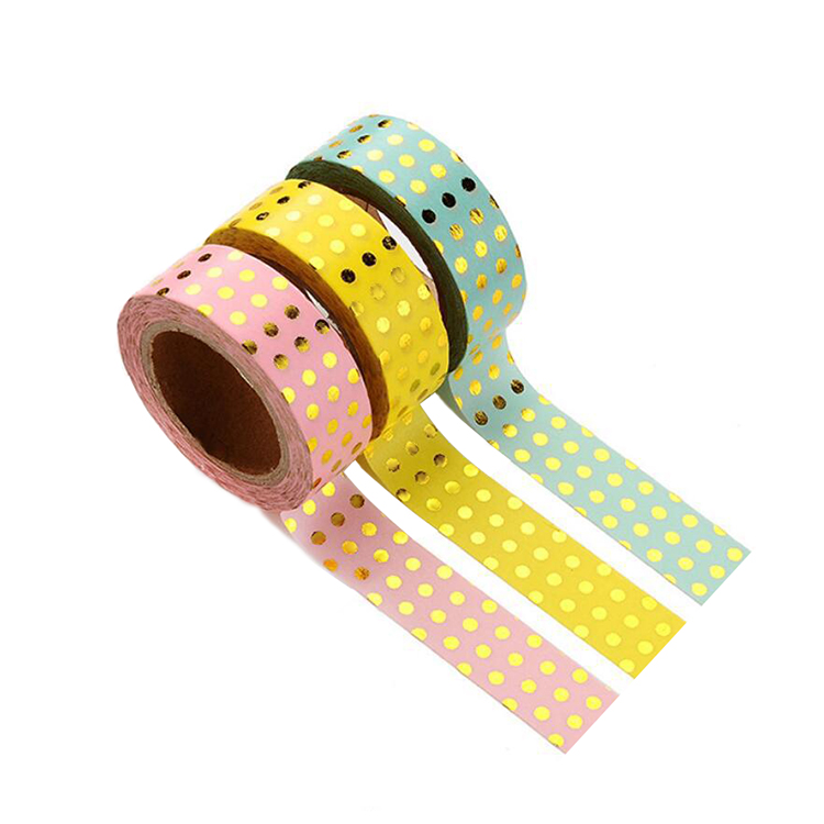 Printing washi colored gold foil tape