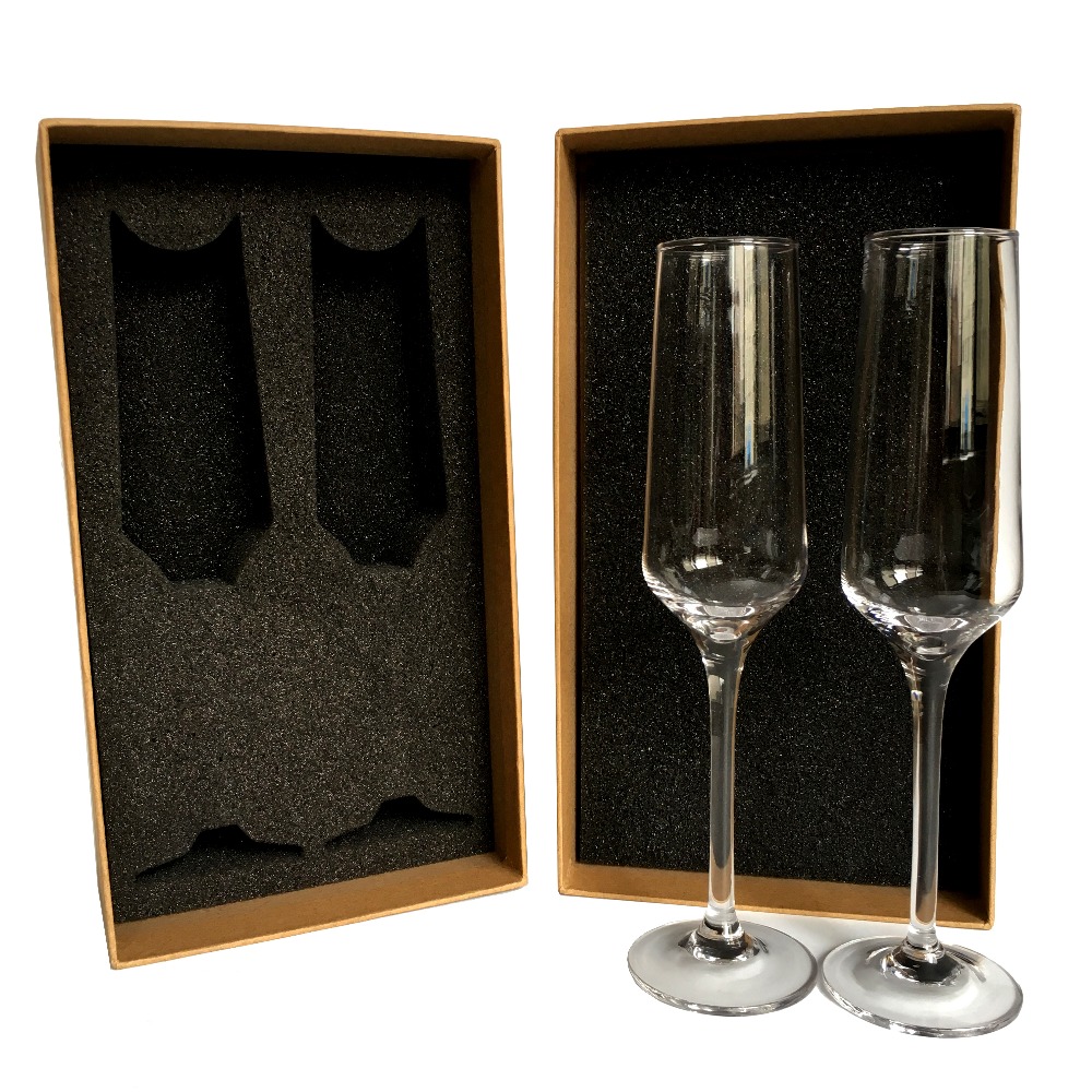Swig glass champagne flute sets from chinese manufacturer