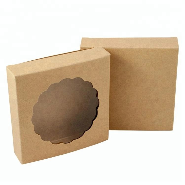 Window design recycled paper printing gift box for food packing
