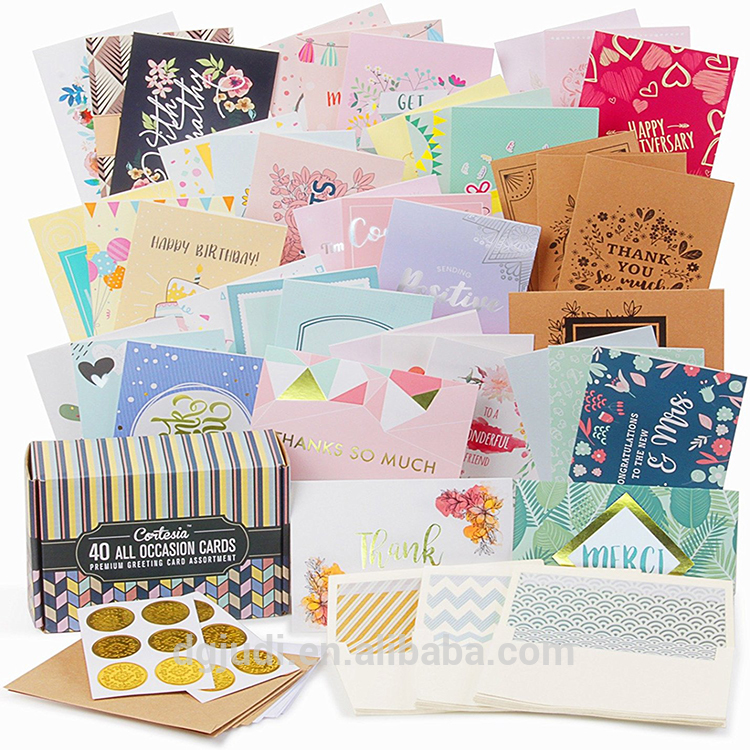 Custom handmade printed greeting card collection