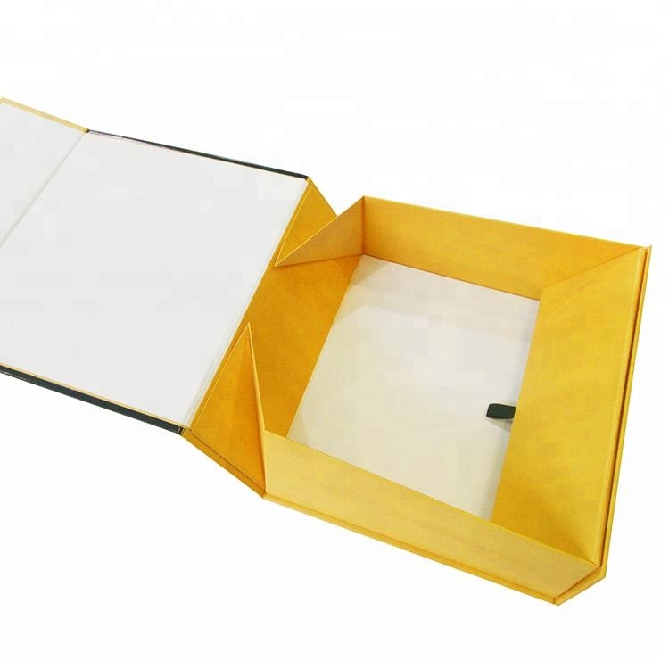 Custom logo gold flap paper box easy for shipping