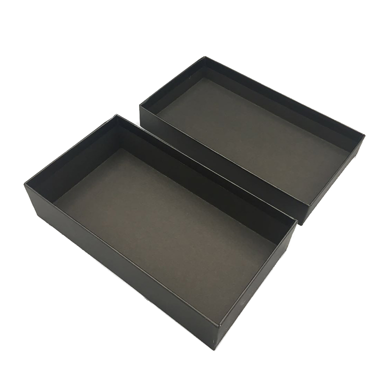 Black cardboard storage packing box with lid wholesale