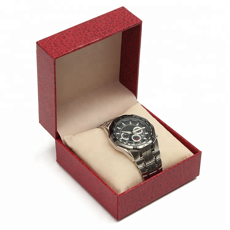 2018 hot sale custom logo texture paper watch packing box