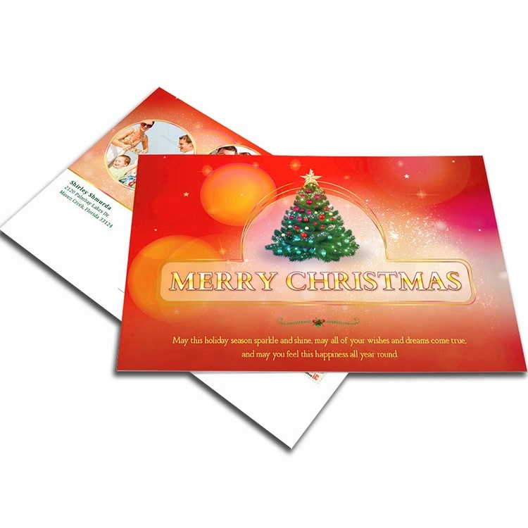Custom good sell cheap paper folding popup christmas gift greeting cards
