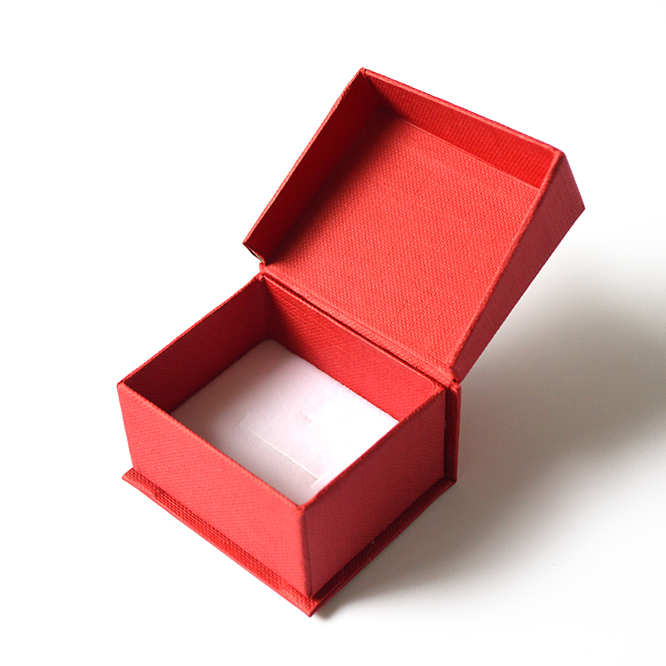 Texture paper folded box solid color jewelry storage box