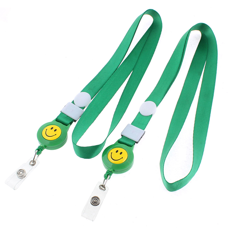 Custom green color lanyard with card holder