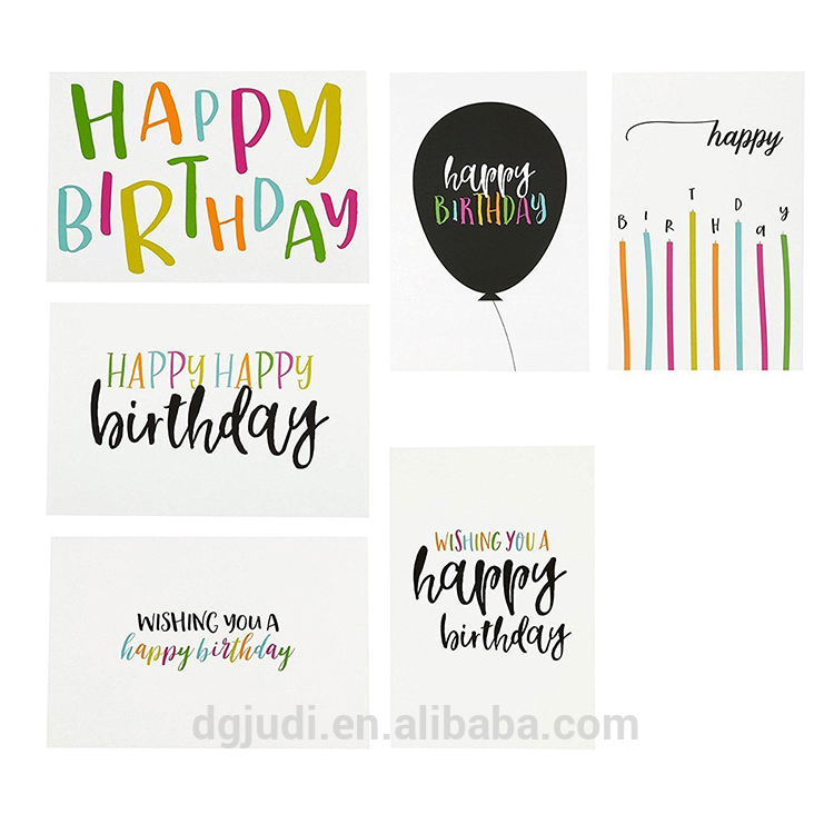 Assorted Pattern Handmade Greeting Card for Birthday