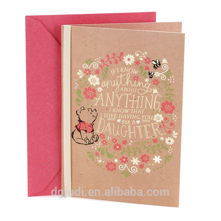 Colorful Printing Kraft Greeting Card- All Occasion Applicable (Include Envelope)