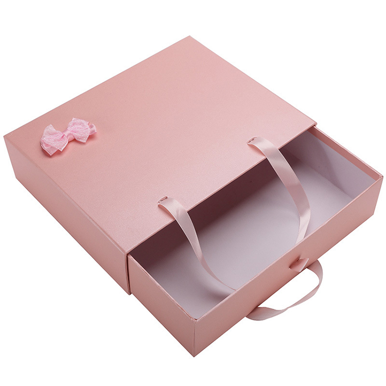 Custom made elegant paper drawer box gift cosmetic packing box