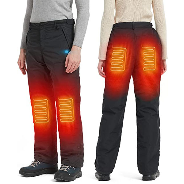 Heated Pants for Men and Women Insulated Waterproof Ski Snow Pants 