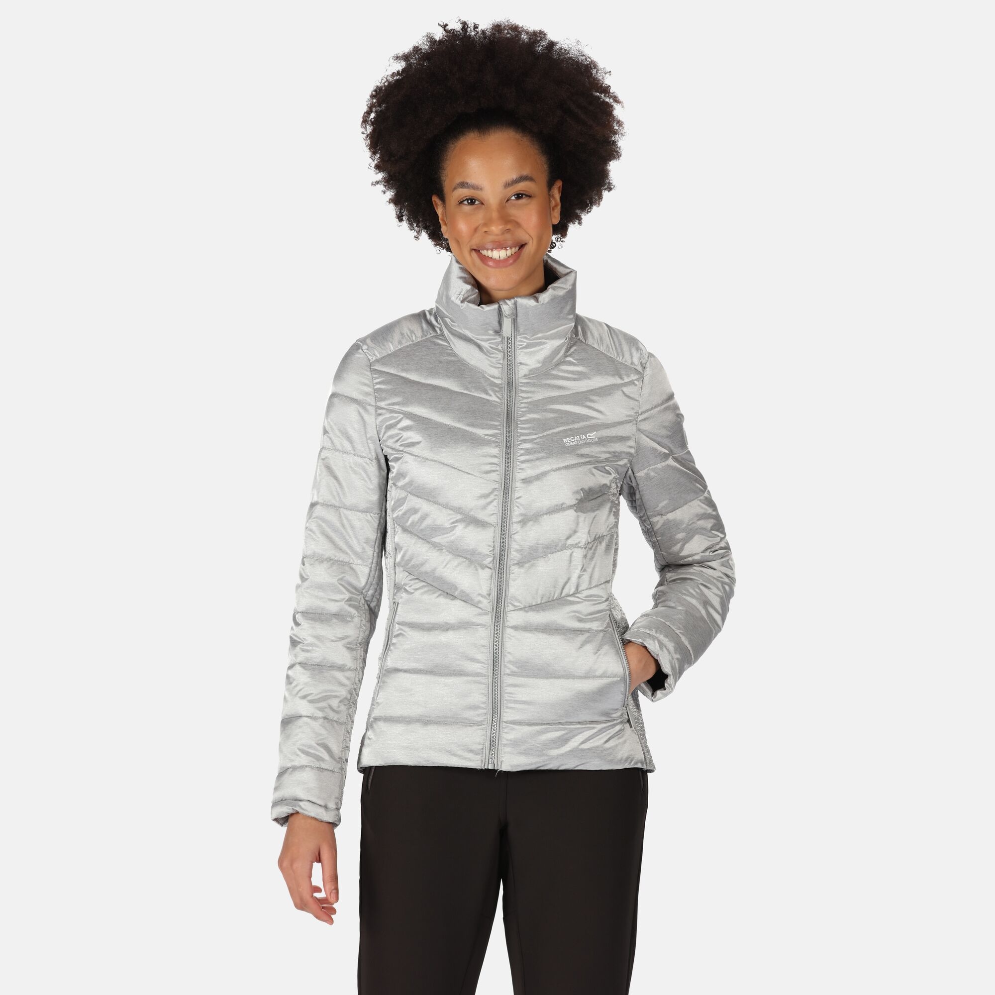 Women's Lightweight Outdoor Fashion Shiny Puffer Jacket | Winter