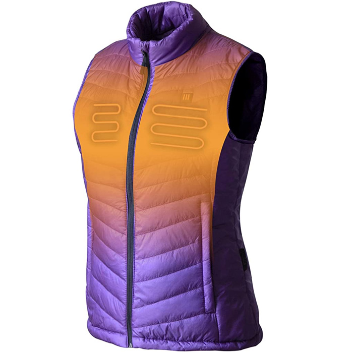 Womens Washable Lightweight Thermal Outdoor Winter Warm Rechargeable Battery Heat Vest