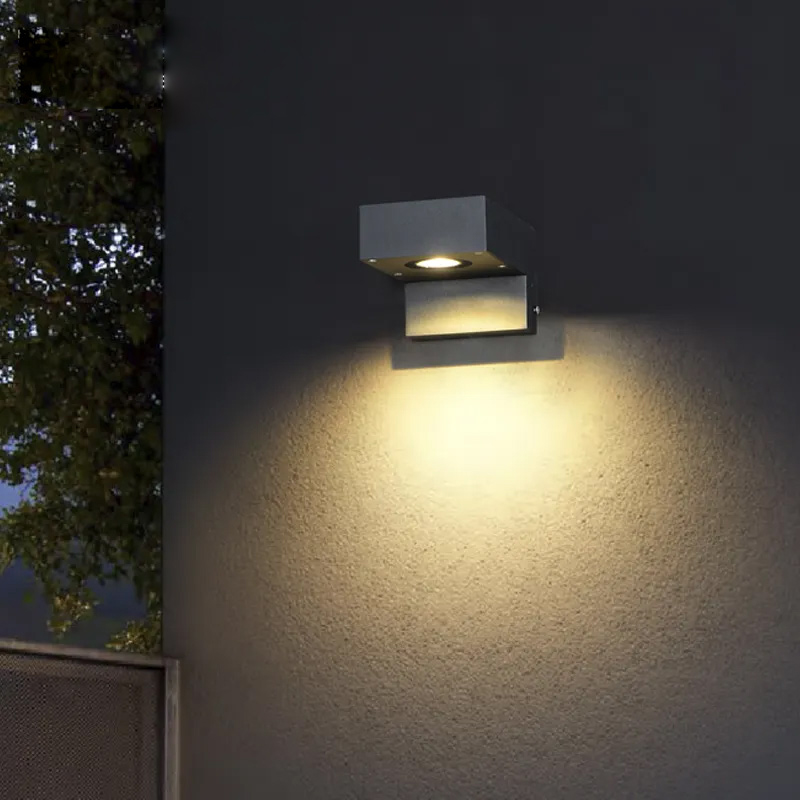 Modern design decorative lamp garden courtyard exterior metal wall mount outdoor led wall light waterproof