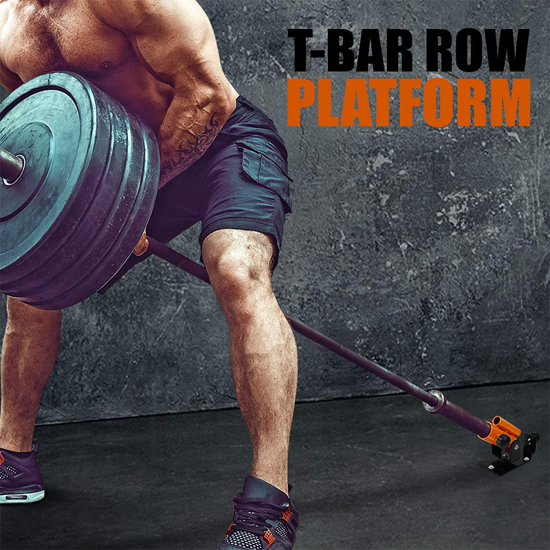 Deluxe T-Bar Row Platform – Full 360° Swivel & Easy to Install – Fits 1” Standard and 2” Olympic Bars