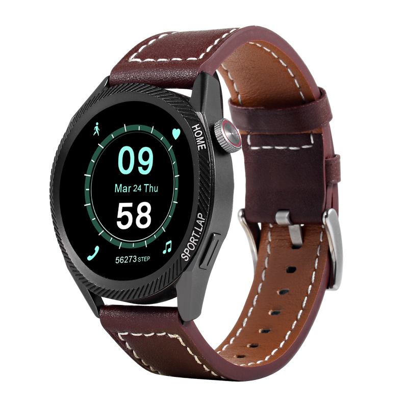 Tigawatch CH12 smart watch 1.32”360*360 pixel HD screen fitness leather bracelet