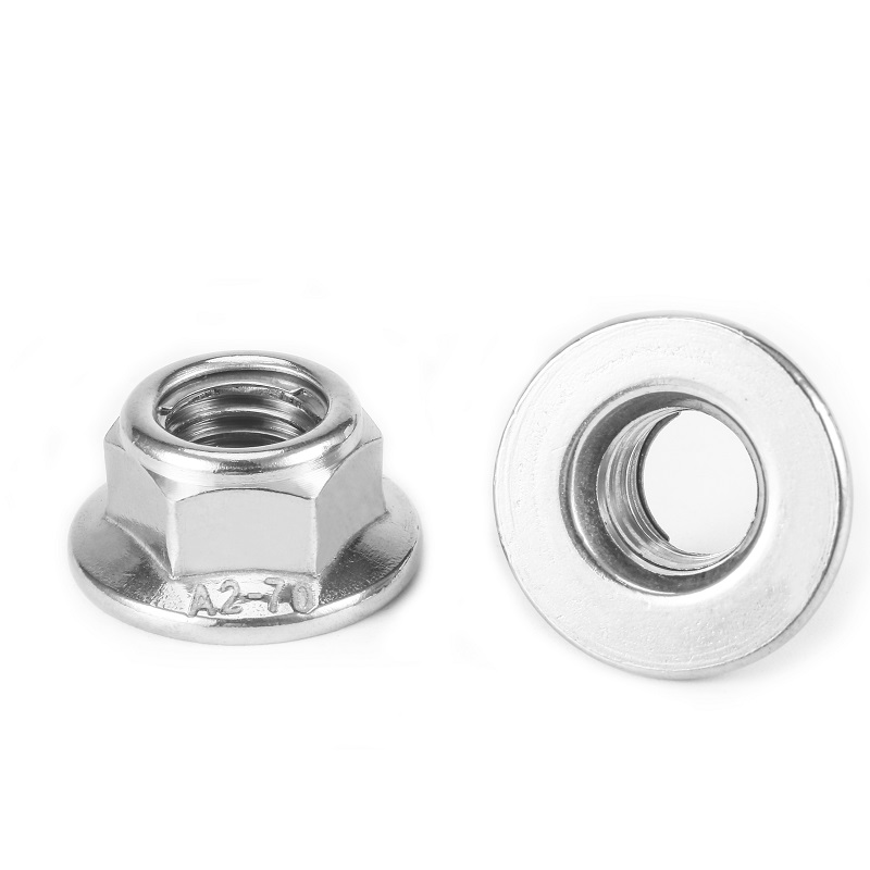 Stainless Steel DIN6927 Prevailing Torque Type All- Metal Hex Nut With Flange/Metal Insert Flange Lock Nut/All Metal Lock Nut With Collar
