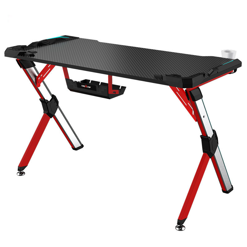 R shape aluminum legs gaming desk model FM-JX-R