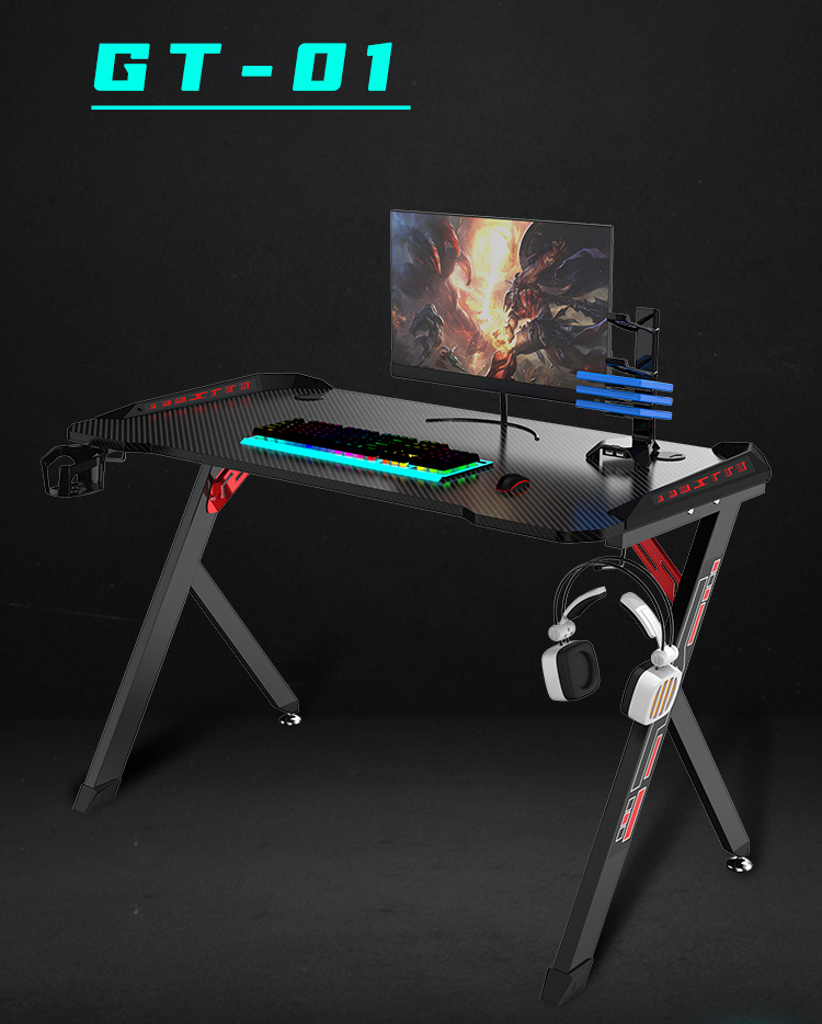 R shape economy gaming desk GT-01 (1)