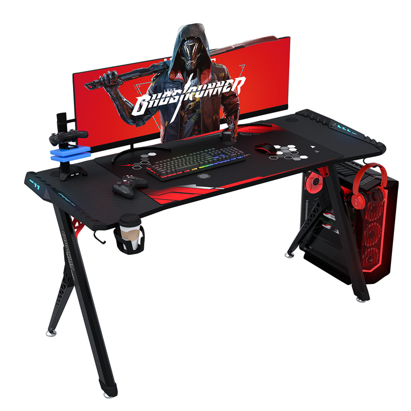 Gaming Desk With R Shape Decorate Legs  Model ZH 140cm