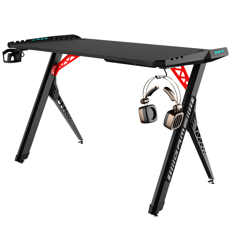 High End Gaming Desk With R Shape Decorate Legs Model ZH