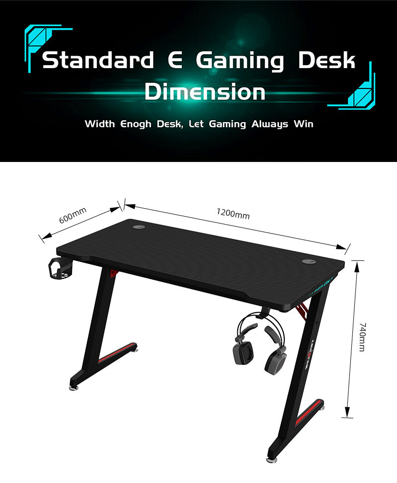 RGB Gamer Desk with remote control model Z-A (8)