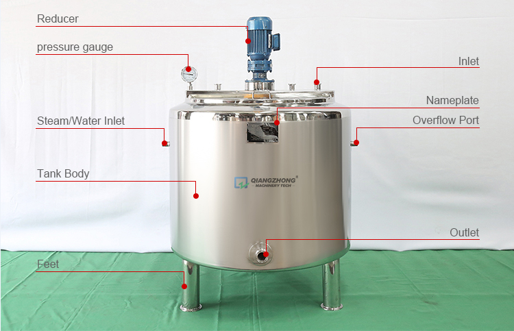 Hot and cold mixing tank 01