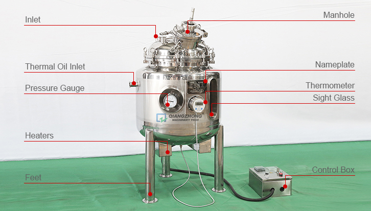 Vacuum pressure concentration extraction tank 02